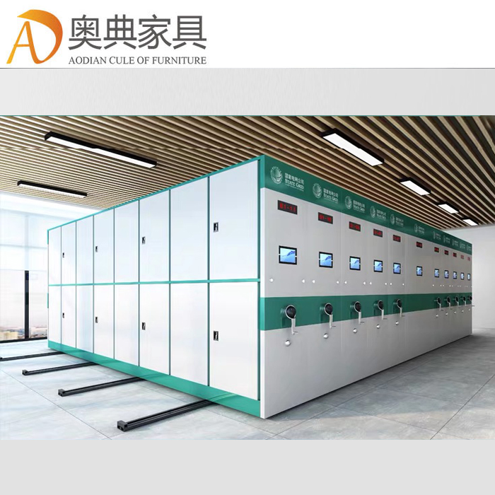 密集架财务凭证柜智能档案室移动文件柜手摇式轨道档案柜档案架