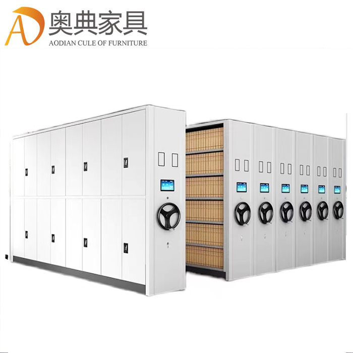密集架移动档案柜资料柜手摇式轨道密集柜文件柜铁皮柜